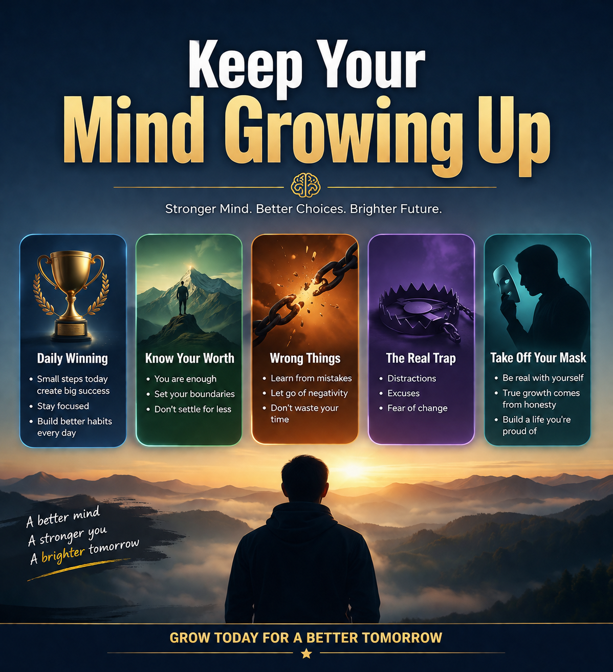 Keep your mind growing up